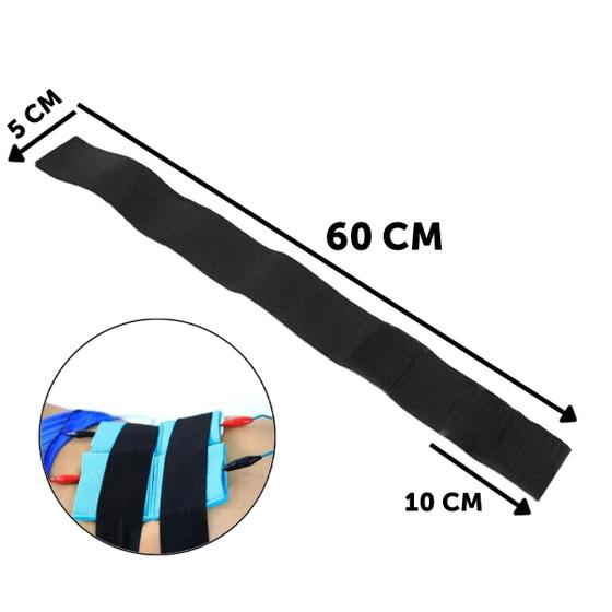 Imagem de 2 Cinta Faixa Elástica P/ Eletrodos Corrente Russa Tens 60cm