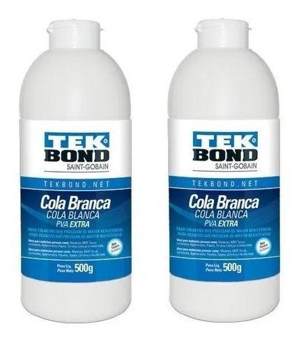 Imagem de 2 cola branca pva tek bond 500ml