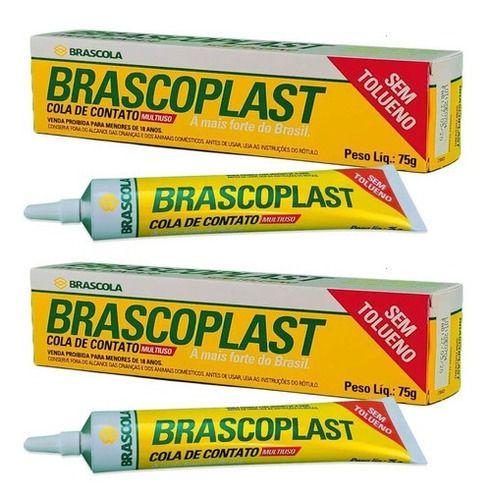 Imagem de 2 Cola Contato Brascoplast St 75g Cola De Sapateiro