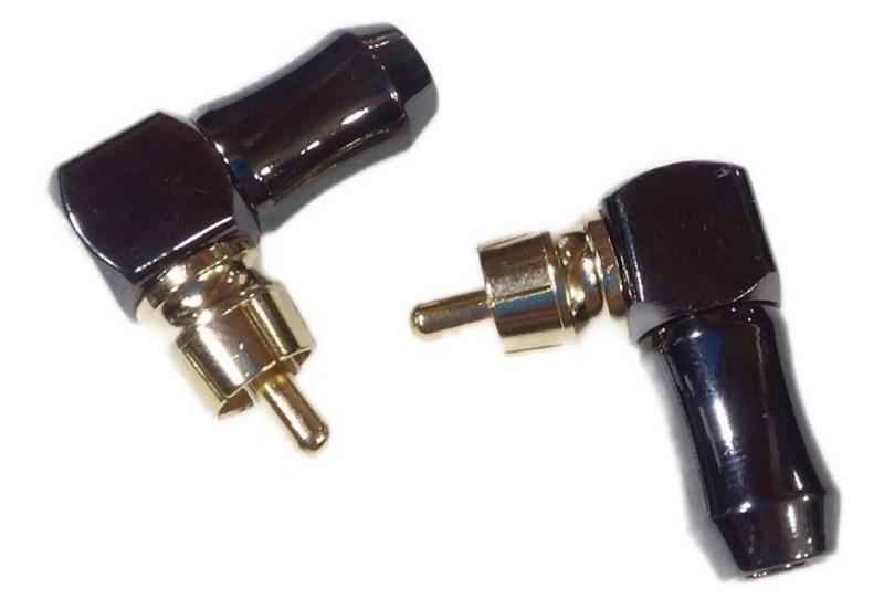 Imagem de 2 Conector Rca Plug Macho Cachimbo Em L