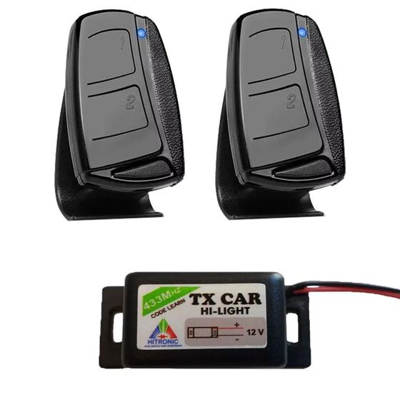 Imagem de 2 Controle Tx Top Preto + 1 Tx Car Prova D'Agua H-Tronic