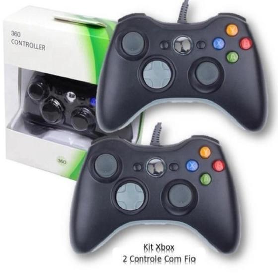 Imagem de 2 Controles Compatível Xbox-One Manete Com Fio Anti Queda