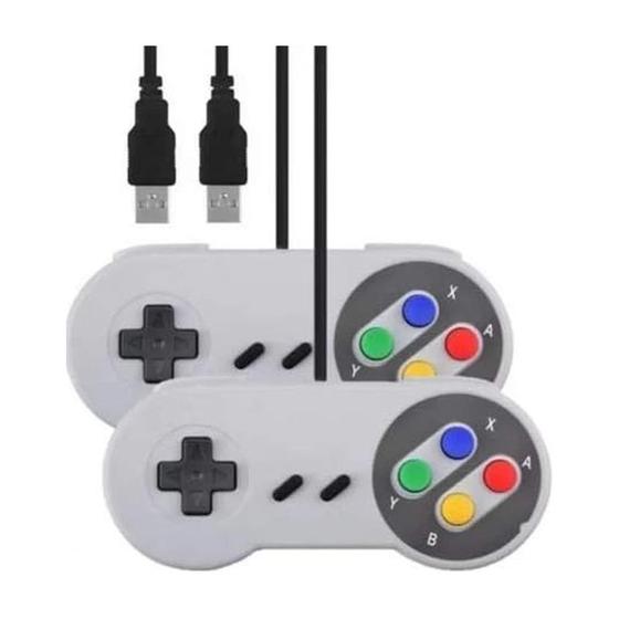 Imagem de 2 Controles Joypad Gamepad para computador laptop Win PC/MAC/Raspberry