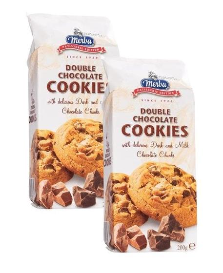 Imagem de 2 Cookies com Gotas Chocolate ao Leite e Amargo Merba 200g