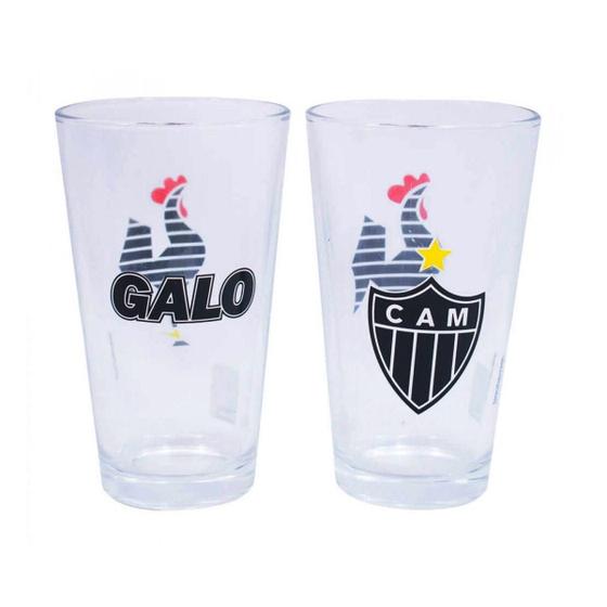 Imagem de 2 Copos De Vidro 475 Ml - Atlético Mineiro - Cebola 802027
