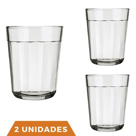 Imagem de 2 Copos Vidro Cachaça Americano Dose Shot 45ml Pinga Nadir