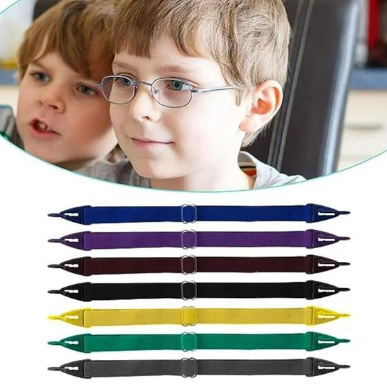 Imagem de 2 cordão Miraflex Cordinha Ajustável Infantil Elástico Óculos armação oculos grau solar sol metal elástica ajuste segurar menino menina furo masc femi