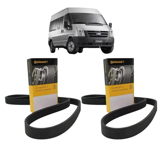 Imagem de 2 Correia Poly-v 7pk2842 Ford Transit 2.4 Tdci 2011 - Com Ar