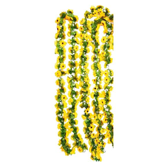 Imagem de 2 Correntes Girassol Artificial 1,90 Cm Cada Uma Folhagem