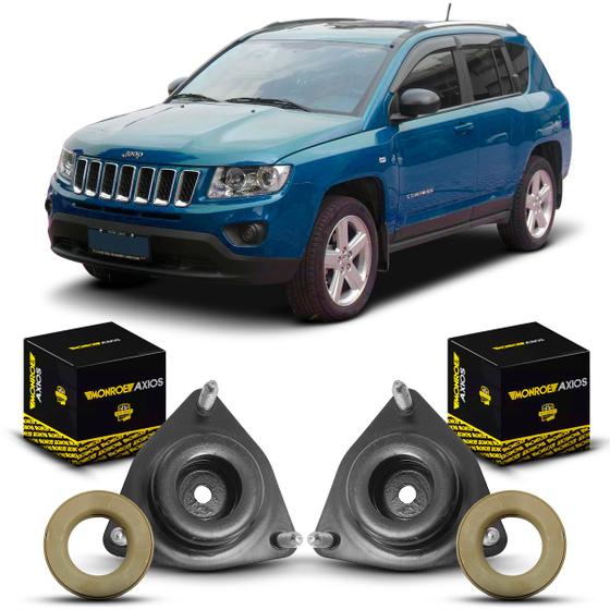 Imagem de 2 Coxim Batente Suporte Rolamento Reparo Amortecedor Dianteiro Jeep Compass 2007 2008 2009 2010 2011 2012 2013 2014 2015