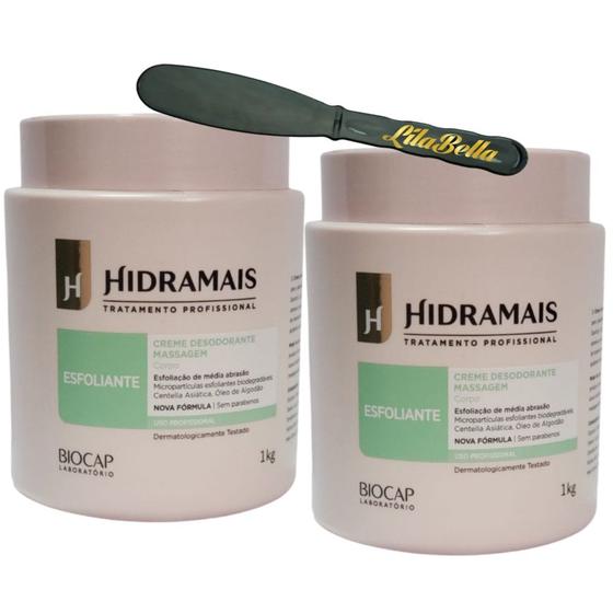 Imagem de 2 Creme Esfoliante Média Abrasão 1KG Hidramais+1UN Espátula