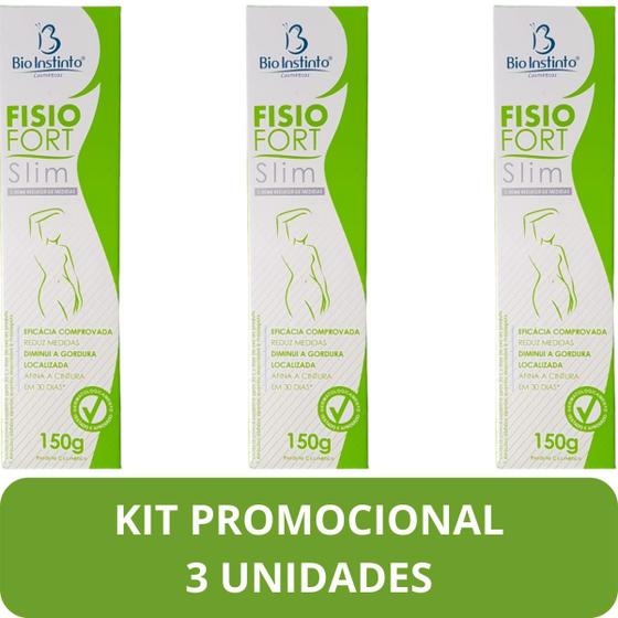 Imagem de 2 Creme Redutor de Medidas Bio Instinto Fisiofort Slim Bisnaga 150g