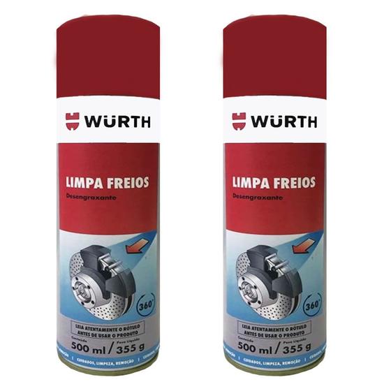 Imagem de 2 Desengraxante Express 500ml Wurth Limpa Freio Óleo Motor