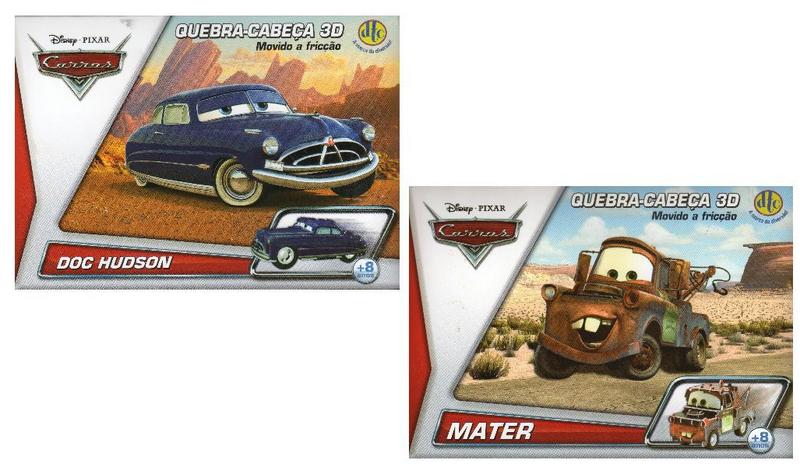 Imagem de 2 Disney Quebra Cabeça 3D Movido a Fricção Doc Hudson+ Mater