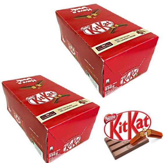 2 Display Chocolate Kit Kat Ao Leite 24 Unids Cada Nestle/Kit