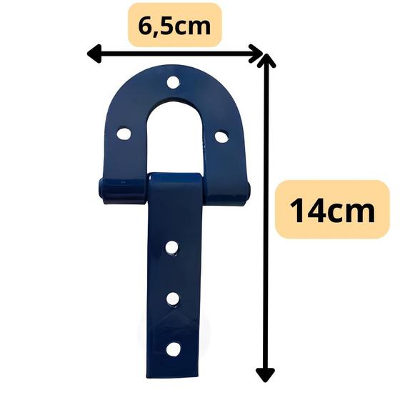 Imagem de 2 Dobradiça P/Porta Porteira C00 Aço 140mm Inox Resistente 