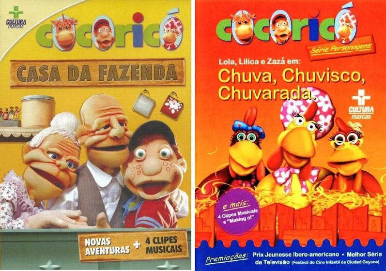 Imagem de 2 DVDs Cocoricó Chuva Chuvisco Chuvarada + Casa da Fazenda