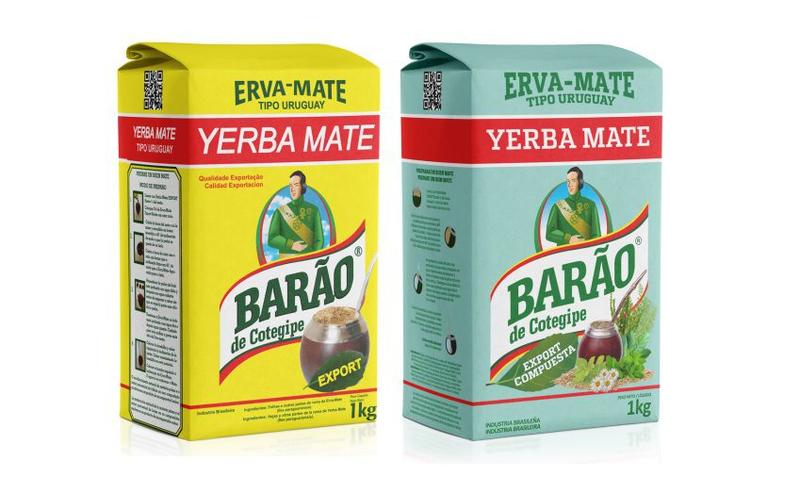 Imagem de 2 Erva Mate Chimarrão BARÃO EXPORT + COMPOSTA Uruguai 1kg