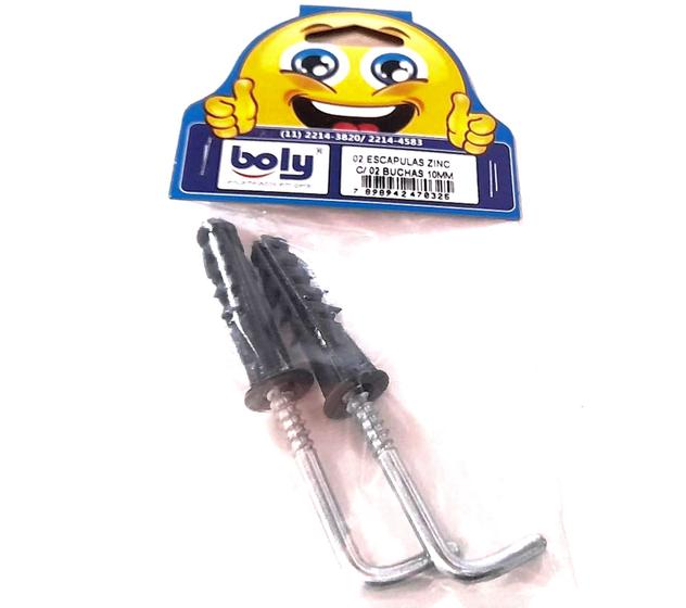 Imagem de 2 Escápulas Zincadas Com 2 Buchas Com Anel 10mm Boly