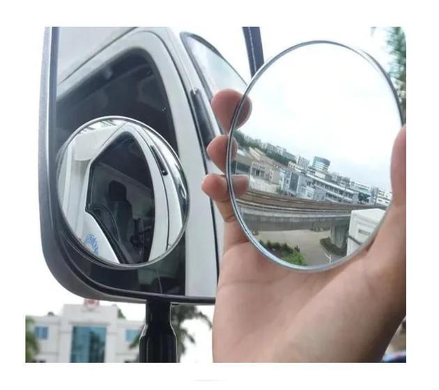 Imagem de 2 Espelhos Retrovisor Auxiliar Cola Adesivo 360º Convexo