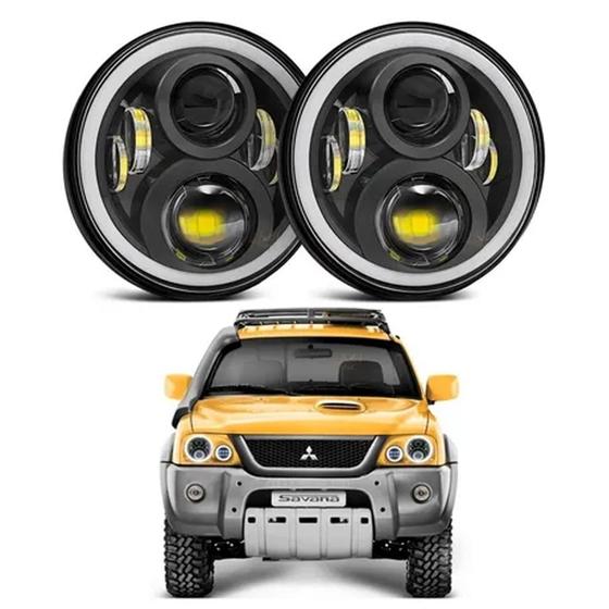 Imagem de 2 Farol Angel Eyes Pajero Tr4 L200 Sport Savana