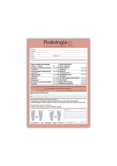 Imagem de 2 Ficha Bloco De Anamnese  Checklist Podologia CORES