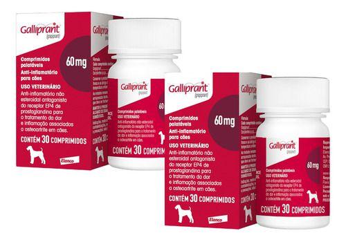 Imagem de 2 Galliprant 60mg Anti-inflamatório Elanco Cães 30 Comp.