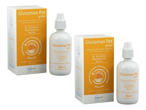 Imagem de 2 Glutamax Gp Suplemento Em Gotas P/ Animais 40ml - Inovet