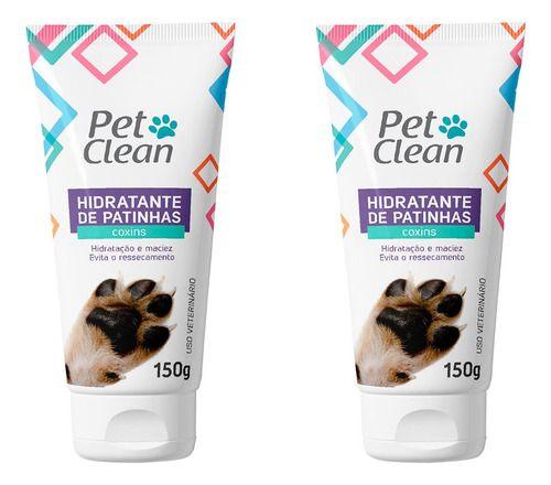 Imagem de 2 Hidratantes Patinhas Pata Cachorro Gatos Pet Clean 150g