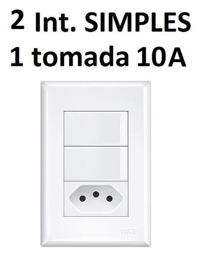 Imagem de 2 interruptor simples  e 1 tomada padrão 2p+t 10a 2921 evidence fame