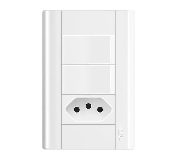 Imagem de 2 Interruptores Simples E Tomada 2p+t 20a/250v - Modulare