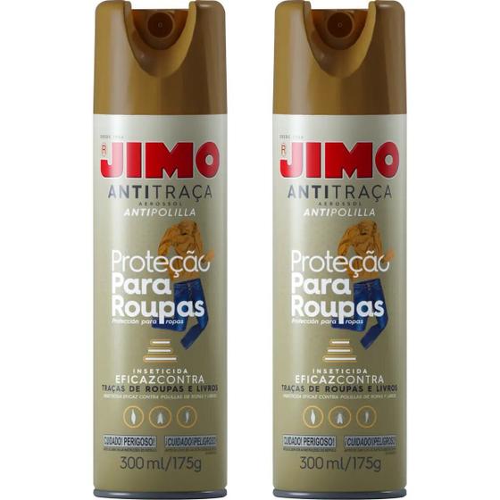 Imagem de 2 Jimo Inseticida  Anti Traça 300ml  Sem Cheiro