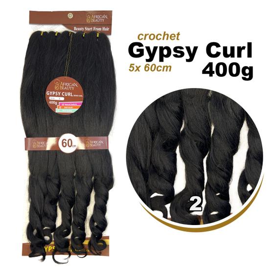 Imagem de 2 Jumbo Gypsy Curl African Beauty 400Gr Boho Fibra Premium