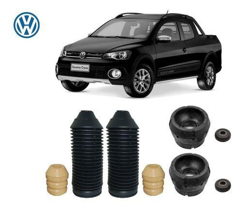 Imagem de 2 Kit Batente Coifa Coxim Rolamento Dianteiro Saveiro Cross 2011 2012 2013