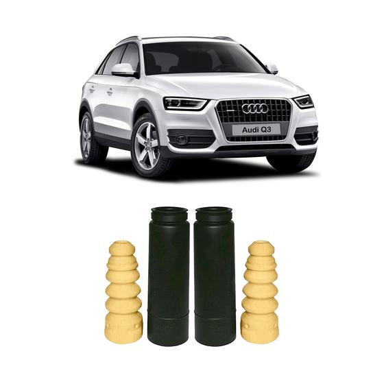 Imagem de 2 Kit Batente Coifa Traseiro Audi Q3 2012 2013 2014 Redondo