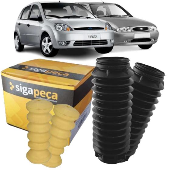 Imagem de 2 Kit Batente + Coifa Traseiro Ford Ka G1 Fiesta Hatch Sedan