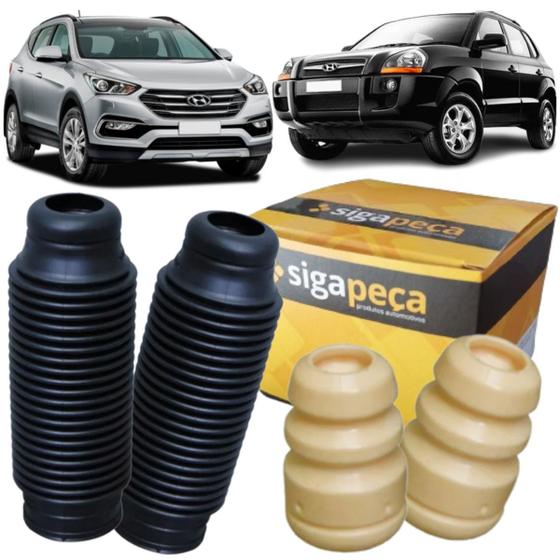 Imagem de 2 Kit Batente Coifa Traseiro Tucson Elantra Santafe Sportage