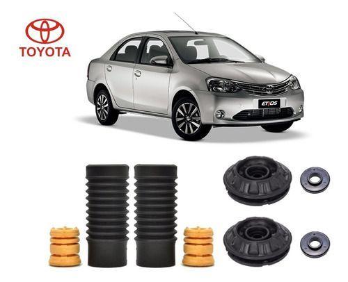 Imagem de 2 Kit Batente Coxim Rolamento Dianteiro Toyota Etios Sedan 2018 2019 2020