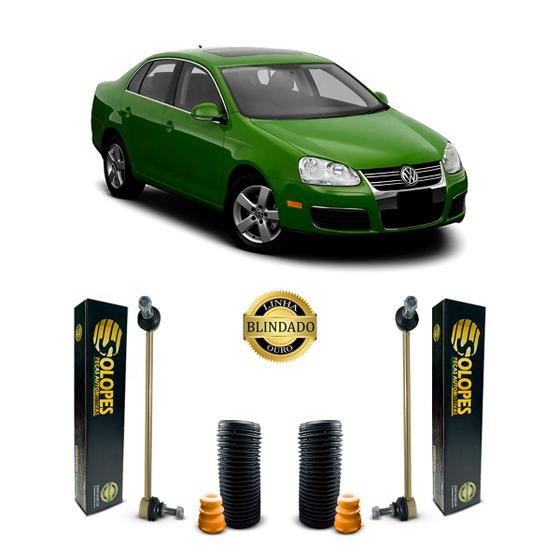 Imagem de 2 Kit Bieletas Reforçadas Batente Guarda Pó Suspensão Dianteira Volks Jetta 2006 2007 2008 2009 2010