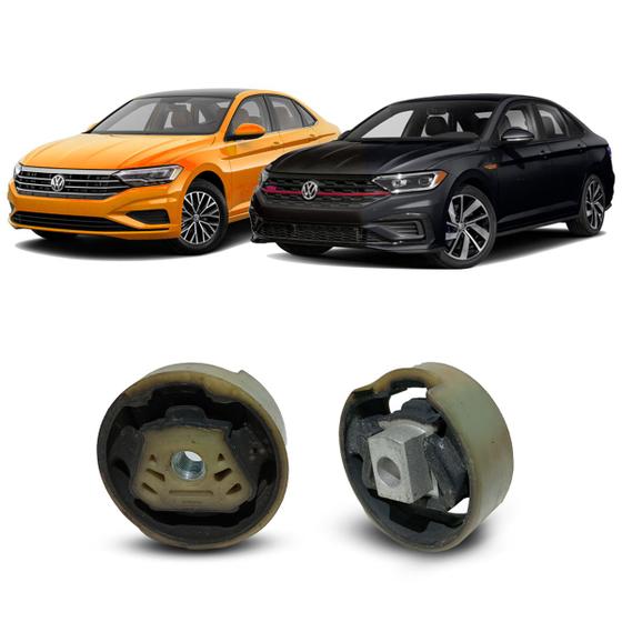 Imagem de 2 Kit Bucha Quadro Coxim Calço Suporte Inferior Superior Cambio Volkswagen Jetta 2018 2019 2020