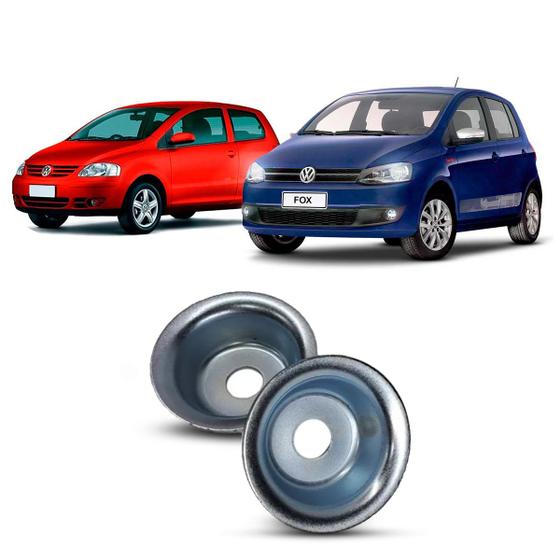 Imagem de 2 Kit Calço Prato Superior Amortecedor Dianteiro Volkswagen Fox 2003 2004 2005 2006 2007 2008 2009 2010 2011 2012 13 14