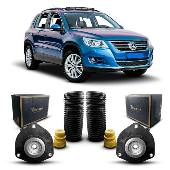 Imagem de 2 Kit Coxim Batedor Suporte Batente Amortecedor Dianteiro Volkswagen Tiguan 2009 2010 2011 2012 2013 2014 2015 2016 2017