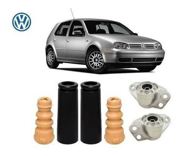 Imagem de 2 Kit Coxim Batente Coifa Amortecedor Traseiro Golf 2003 2004 2005 2006