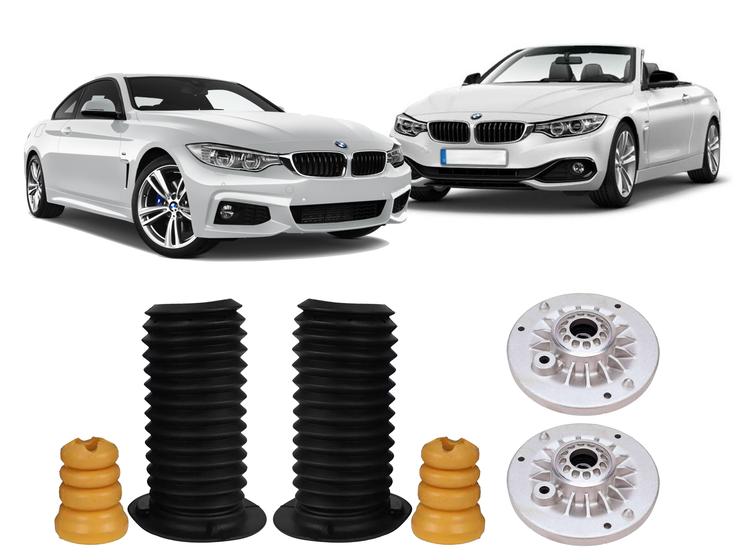 Imagem de 2 Kit Coxim Batente Coifa Dianteiro Bmw 420i 2014 2015 2016