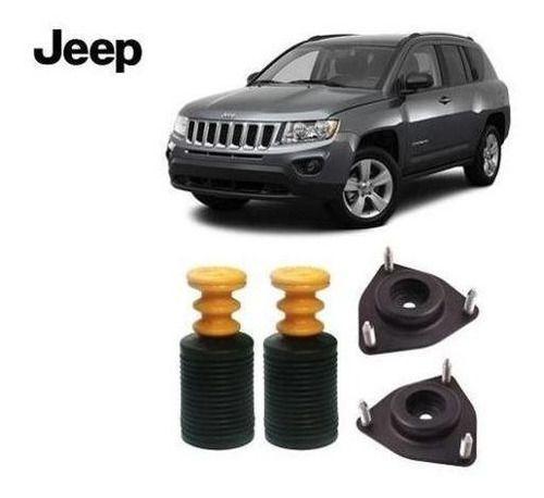 Imagem de 2 Kit Coxim Batente Coifa Dianteiro Jeep Compass 2007 2008 2009 2010