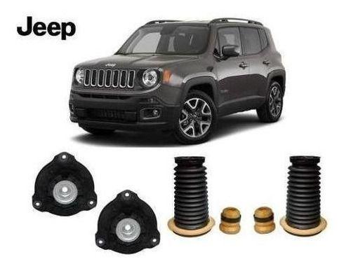 Imagem de 2 Kit Coxim Batente Coifa Dianteiro Jeep Renegade 2015 2016 2017