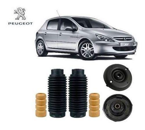 Imagem de 2 Kit Coxim Batente Coifa Dianteiro Peugeot 307 2002 2003 2004 2005 2006