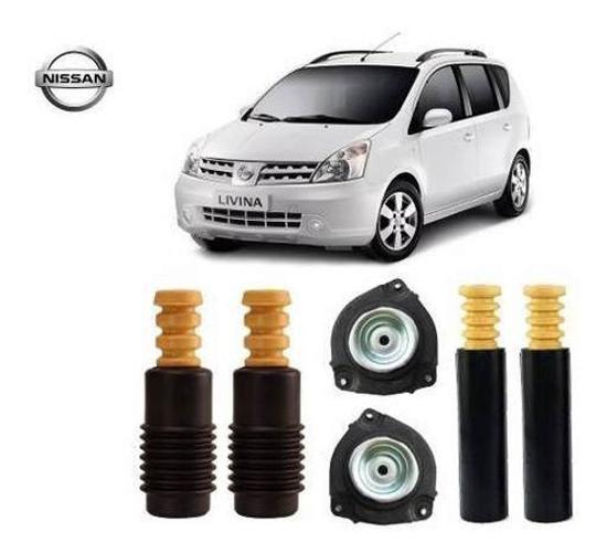 Imagem de 2 Kit Coxim Batente Dianteiro Traseiro Nissan Livina 2010 2011 2012 2013