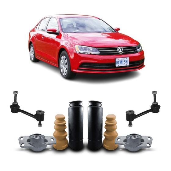 Imagem de 2 Kit Coxim + Bieleta Traseira Jetta Sedan 2014 15