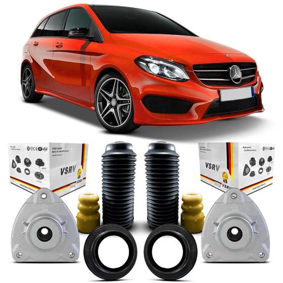 Imagem de 2 Kit Coxim Rolamento Batente Coifa Amortecedor Dianteiro Mercedes Benz Classe B200 2012 2013 2014 2015 2016 2017 2018